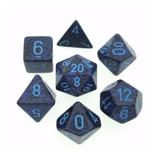 Chessex: 7 Piece Dice Set Speckled Cobalt