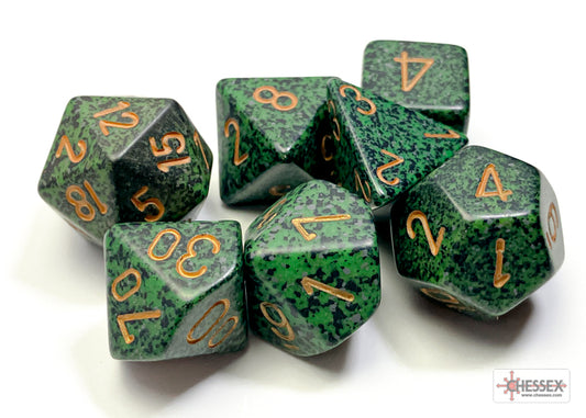 Speckled Golden Recon Polyhedral 7-Dice Set