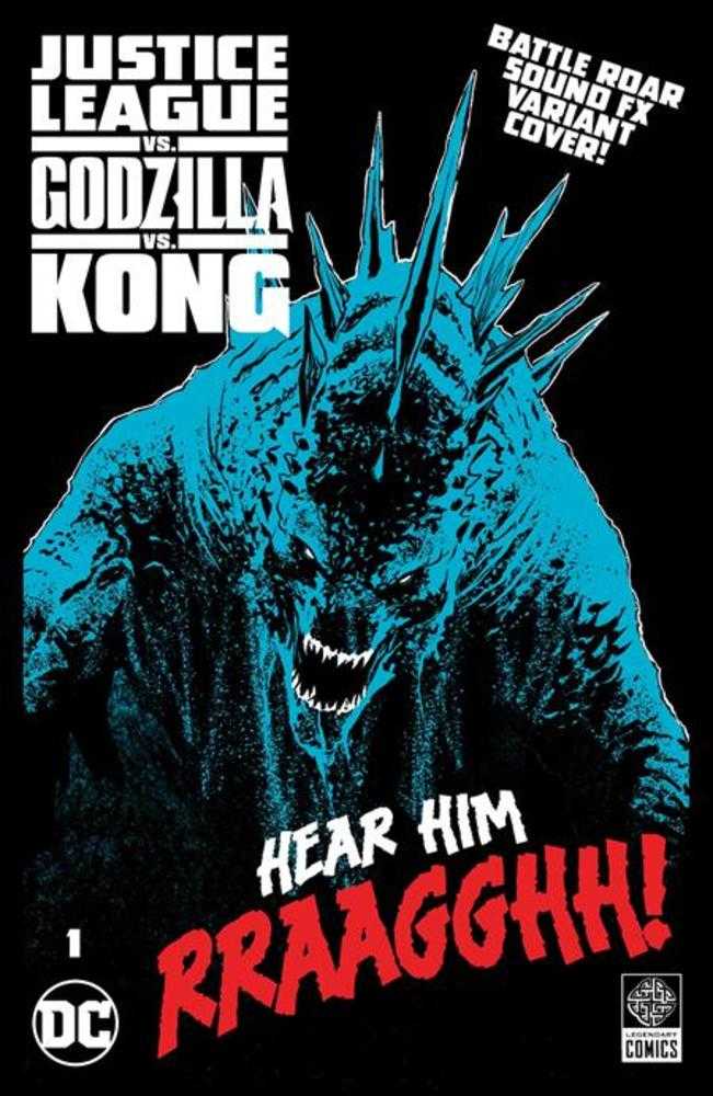 Justice League vs Godzilla vs Kong #1 (Of 7) Cover F Christian Duce Godzilla Roar Sound Fx Gatefold Variant Allocations May Occur